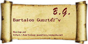 Bartalos Gusztáv névjegykártya