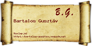Bartalos Gusztáv névjegykártya
