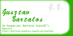 gusztav bartalos business card